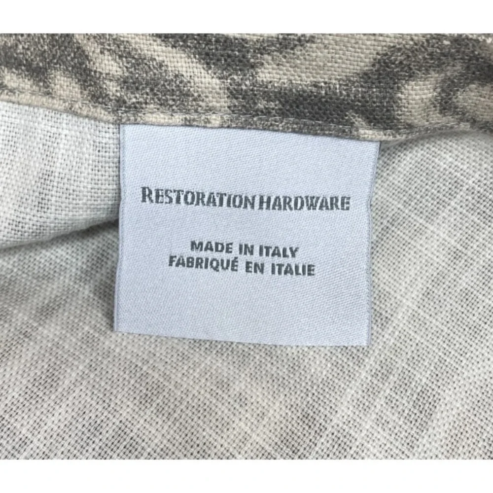 Restoration Hardware Italian Vintage Baroque Standard Sham Gray White